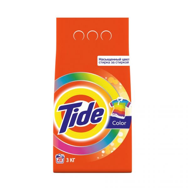 Стиральный порошок Tide Color для цветного белья, автомат, 3 кг